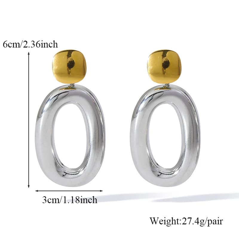 Pendientes Colgantes Geométricos Dorados