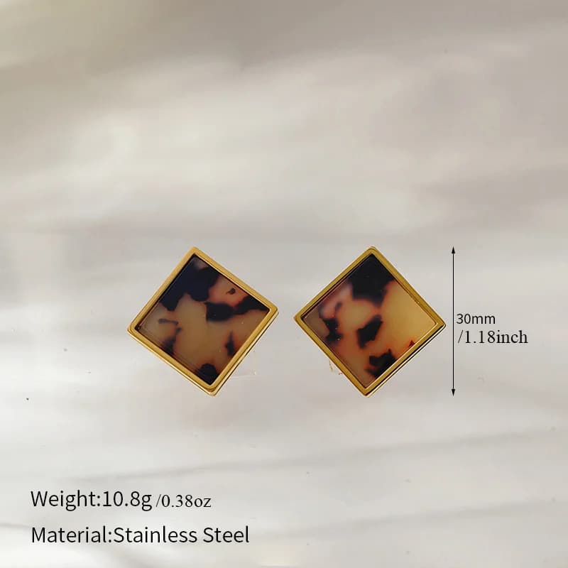 Pendientes de botón creativos irregulares de acero inoxidable 316L
