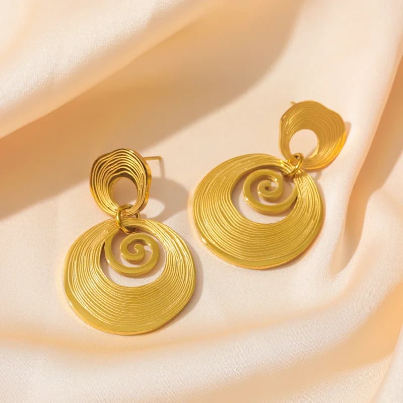 Pendientes Colgantes Geométricos Dorados