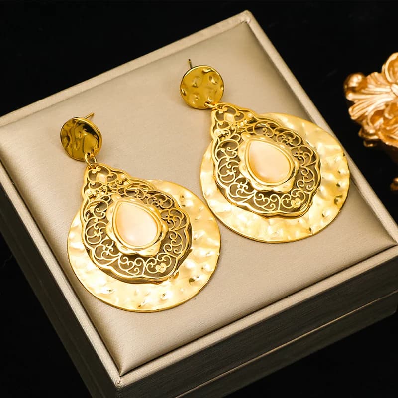 Pendientes Colgantes Geométricos Dorados