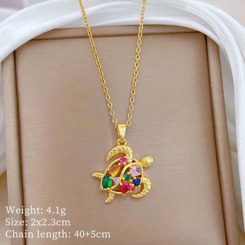 Collar con Colgante de Corazón con Circonitas Brillantes