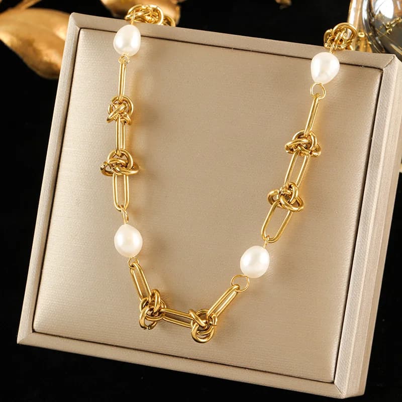 Collar Gargantilla de Cadena Color Oro