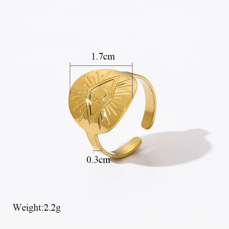 Anillos Tipo Cuff Vintage Dorados