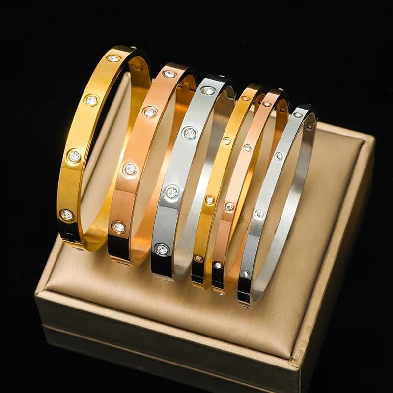 Brazaletes de Circonia Tricolor