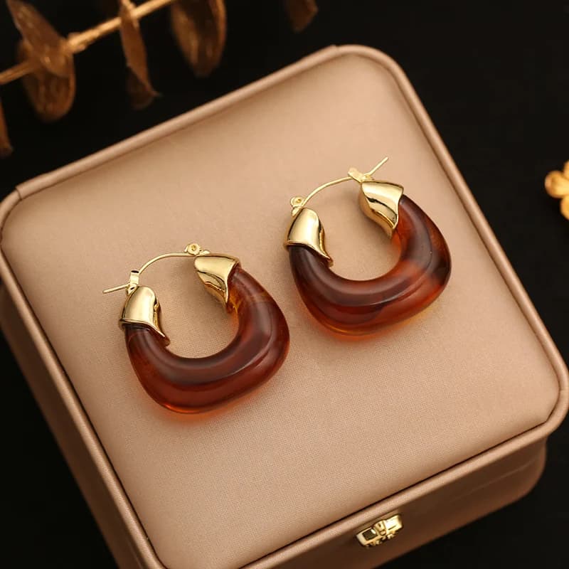 Pendientes de Botón Mariposa Perla, Acero Inoxidable