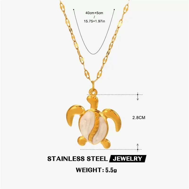 Collar de charms con estrella de mar, sol y nácar, dorado
