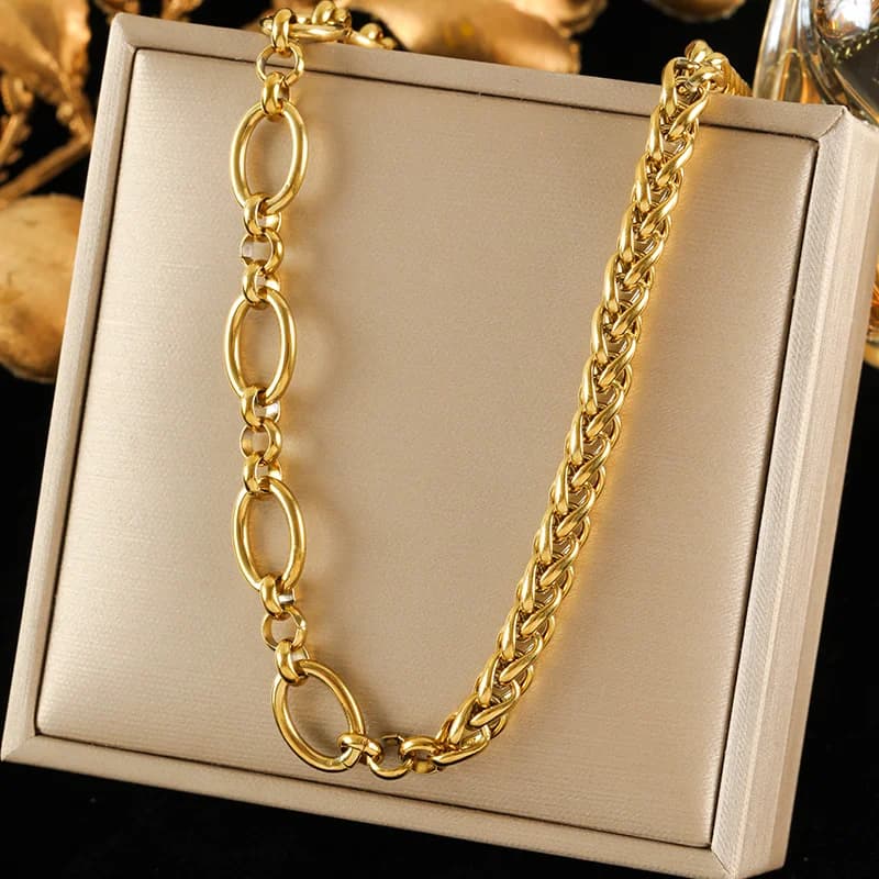 Collar Gargantilla de Cadena Color Oro