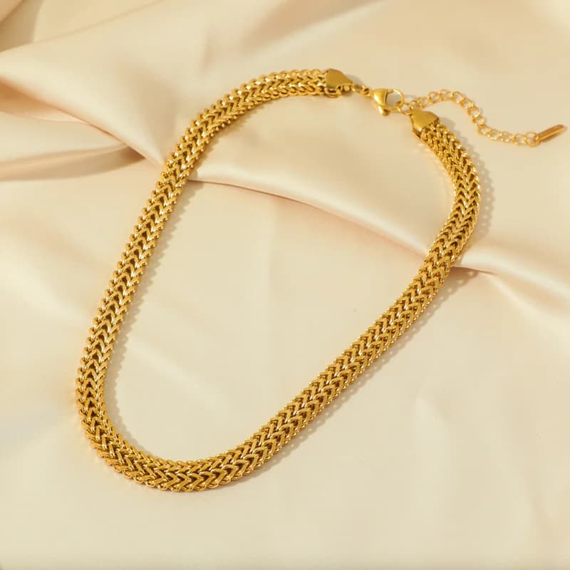 Collar Largo de Capas con Cadena