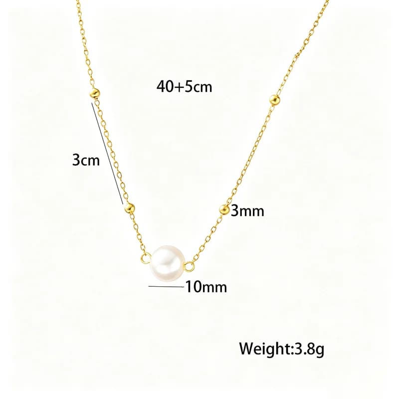 Collar con Colgante de Perla Natural de Agua Dulce
