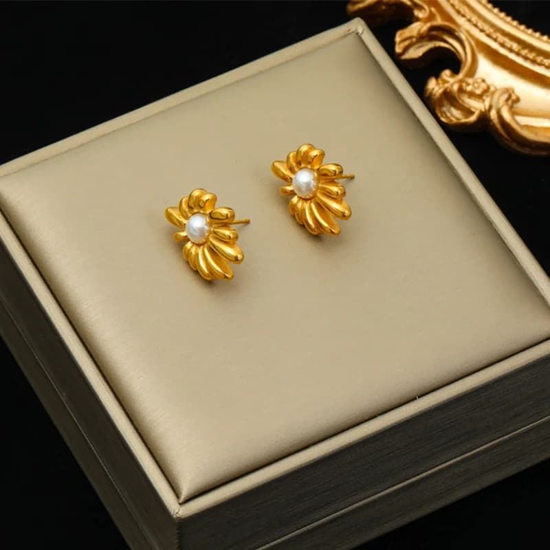 Pendientes Colgantes Fénix Leopardo Cruz Perla