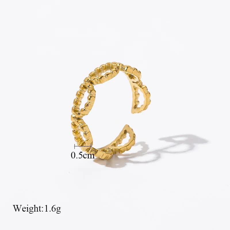 Anillos Tipo Cuff Vintage Dorados