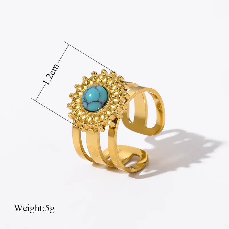Anillos Tipo Cuff Vintage Dorados