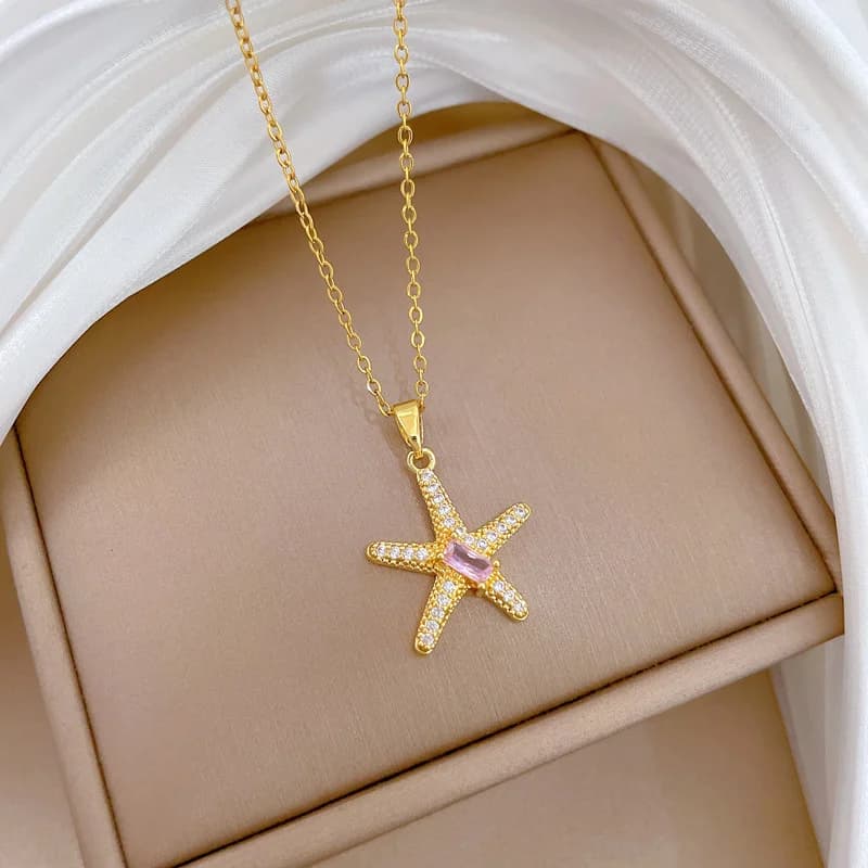 Collar con Colgante de Corazón con Circonitas Brillantes