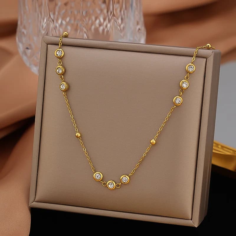 Collar de Circonitas Brillantes para Mujer