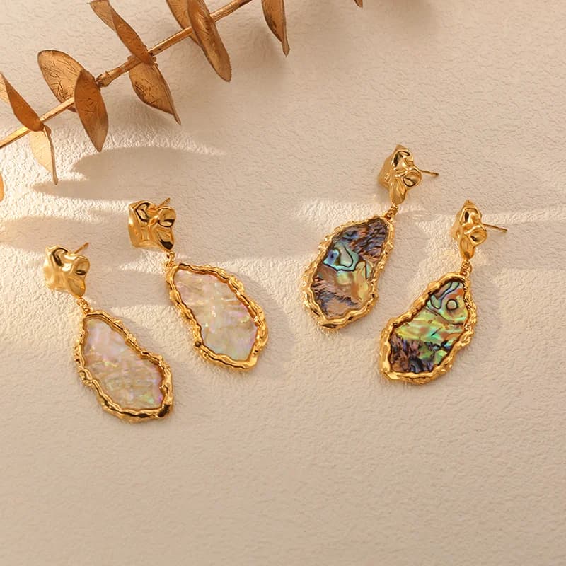 Pendientes Colgantes Irregulares de Color (Par)
