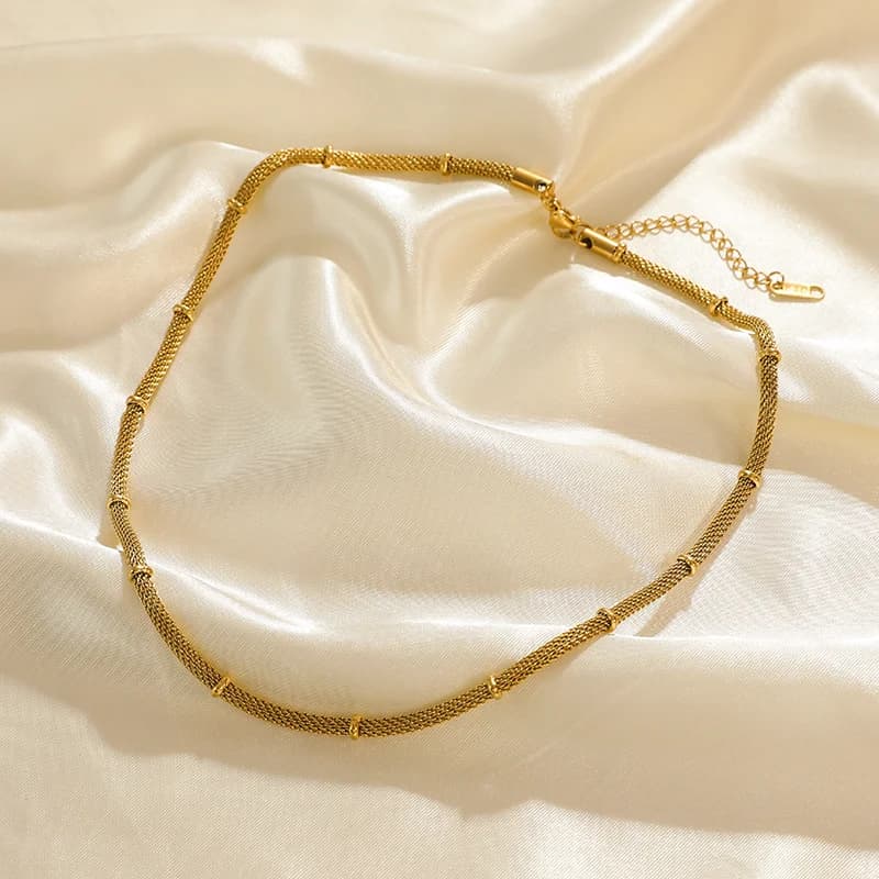 Collar Tipo Gargantilla de Eslabones Antioxidación