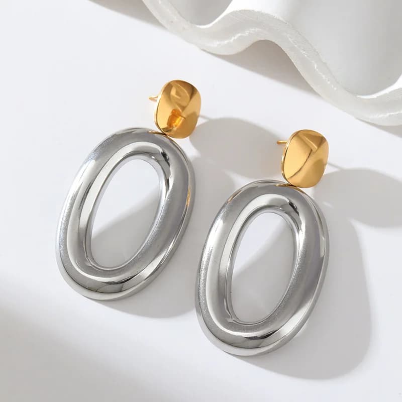 Pendientes Colgantes Geométricos Dorados
