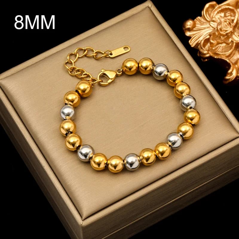 Pulsera de cadena de eslabones con cuentas