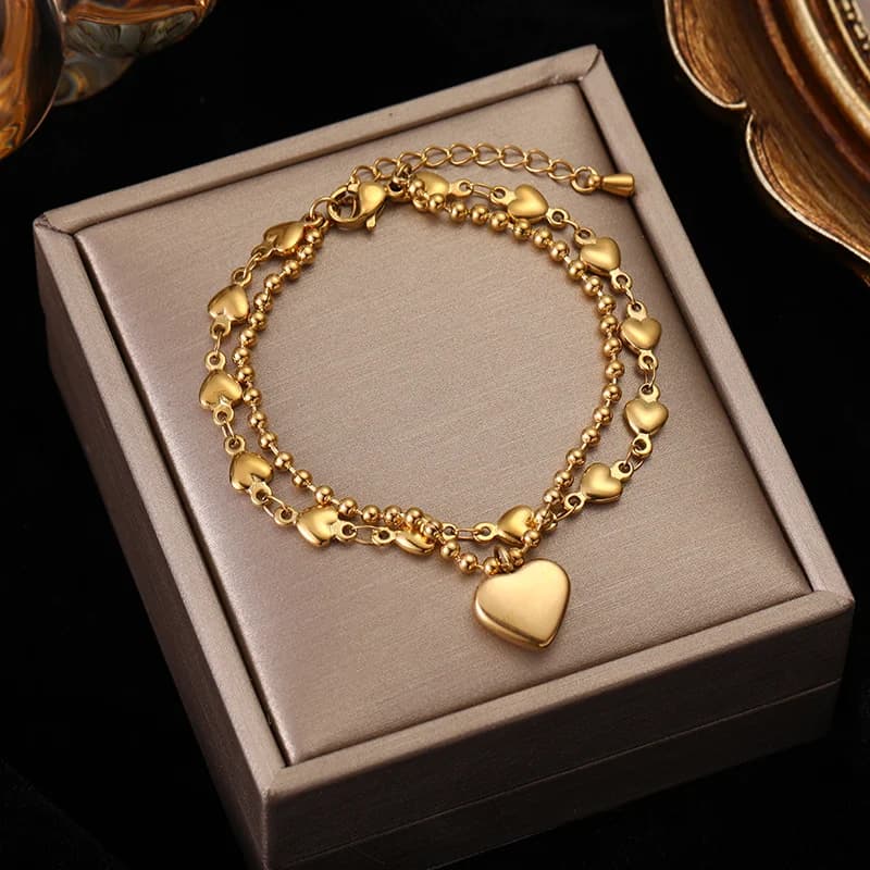 Pulsera Dorada con Múltiples Dijos