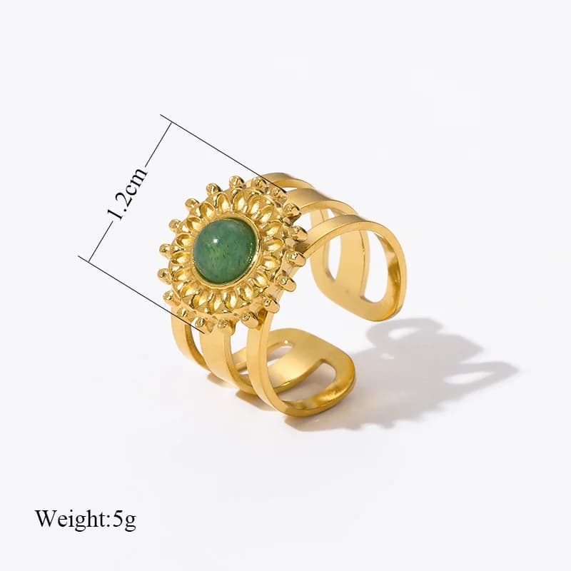 Anillos Tipo Cuff Vintage Dorados